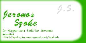 jeromos szoke business card